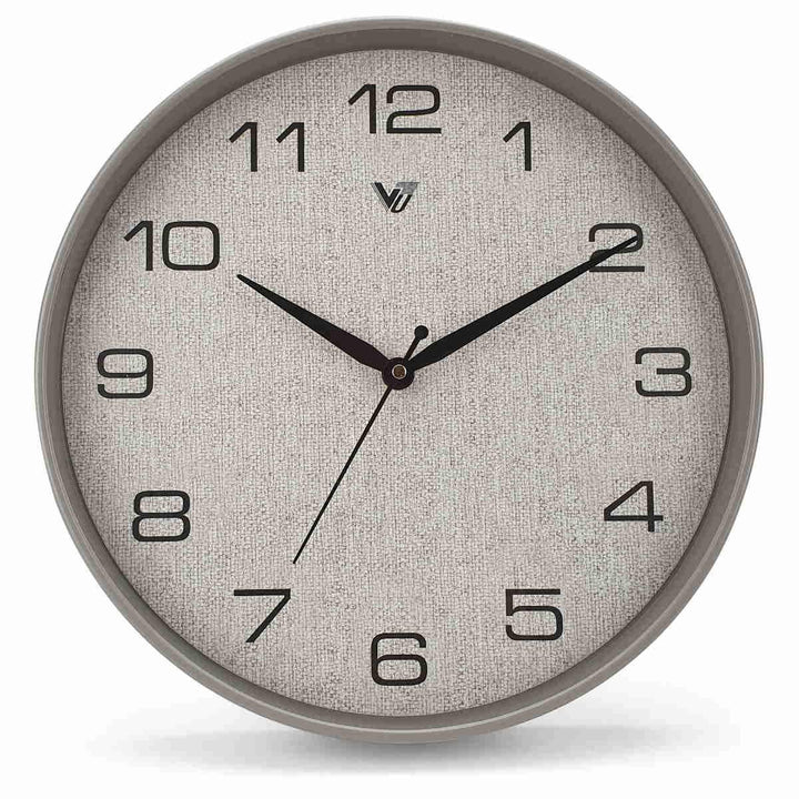 Victory Paloma Fabric Design Wall Clock Grey 30cm CJH 6437 GRA 3