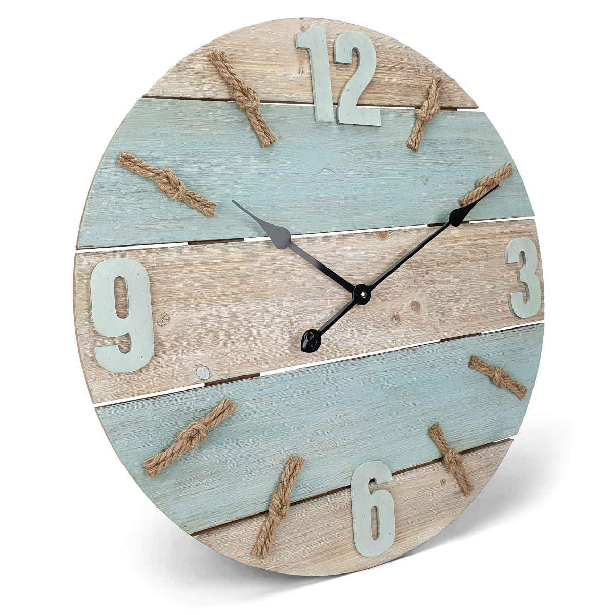 Buy Patterson Shabby Marine Timber Panel Wall Clock 60cm Online