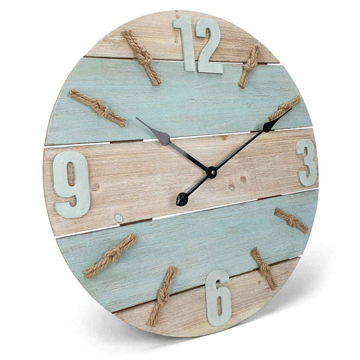 Victory Patterson Shabby Marine Timber Panel Wall Clock 60cm CBA 5177 1