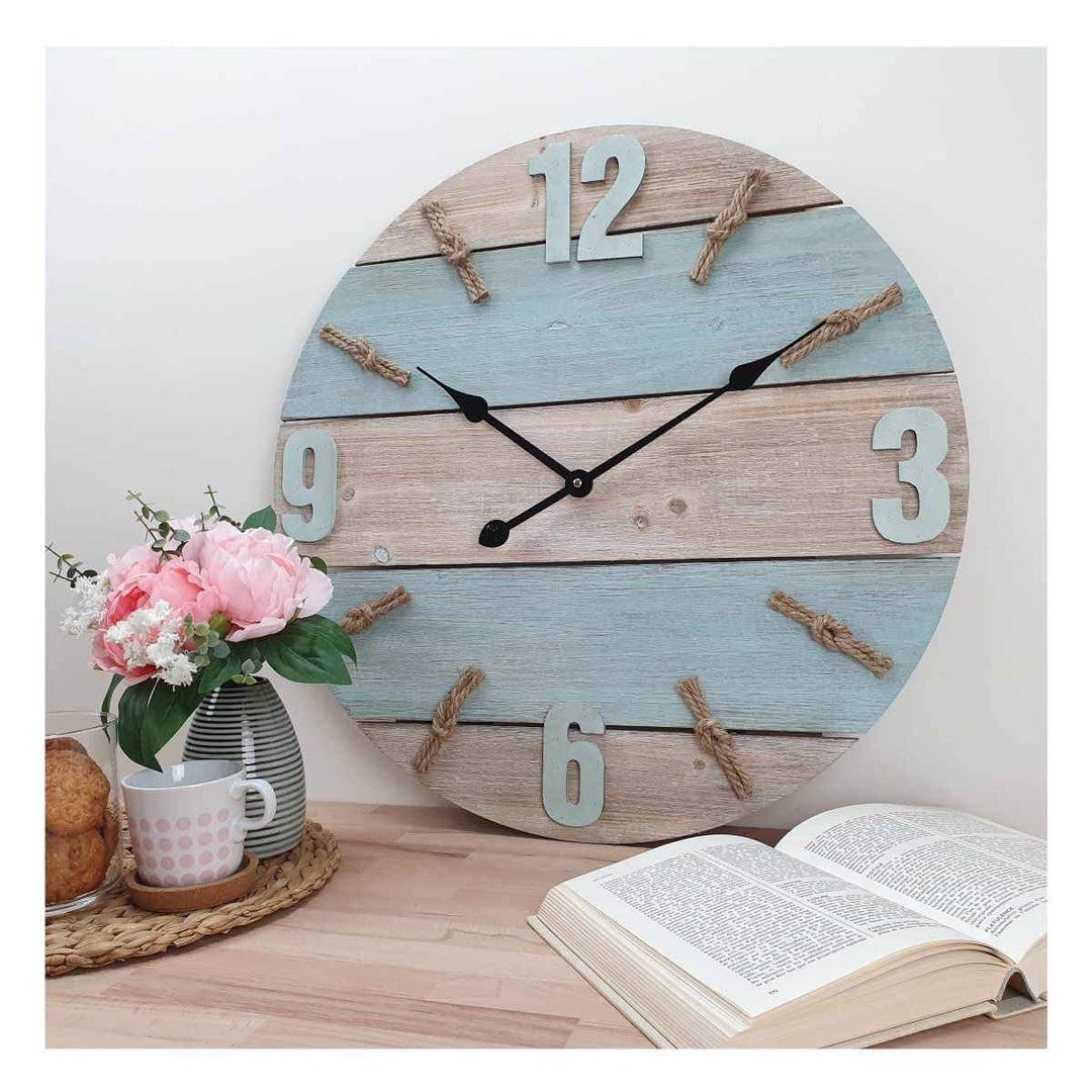 Victory Patterson Shabby Marine Timber Panel Wall Clock 60cm CBA 5177 6