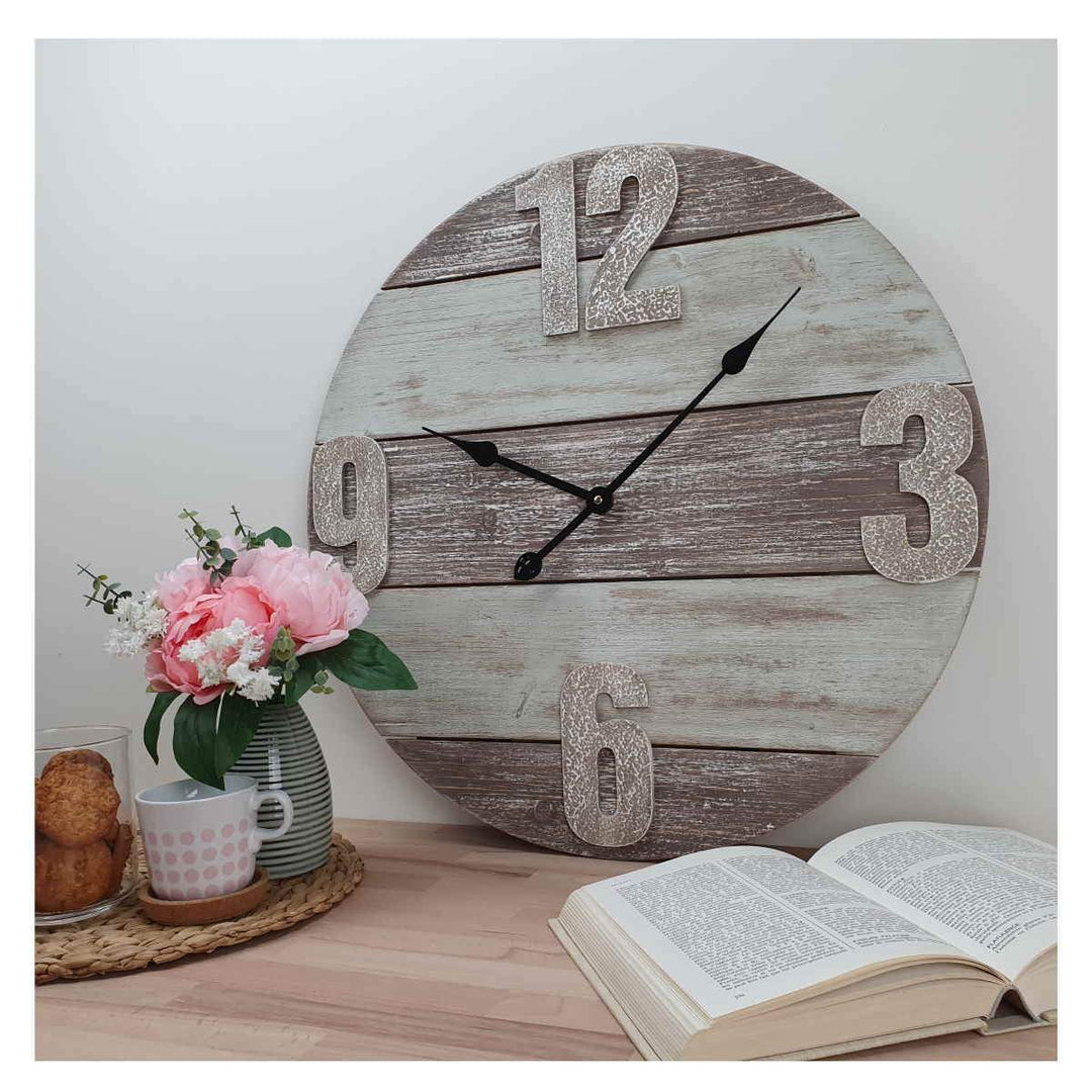 Victory Pearce Distressed Timber Panel Wall Clock 60cm CBA 2111 7