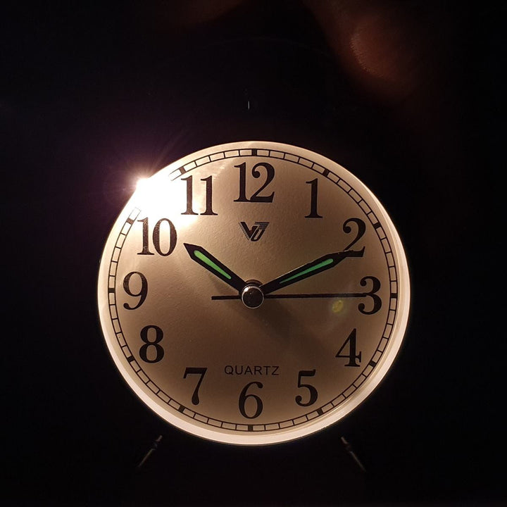 Victory Revel Metal Shiny Frame Alarm Clock Black 11cm Q 892B 6