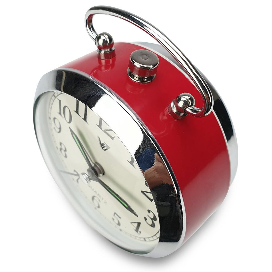 Victory Revel Metal Shiny Frame Alarm Clock Red 11cm Q 892R 6