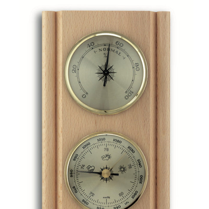 TFA Upright Weather Station Natural Beech Brown 27cm Top 20.1002.05