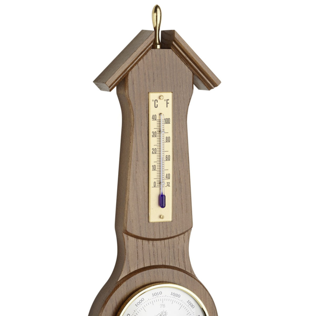 TFA Sheraton Weather Station Rustic Solid Oak Finish 39cm 20.1040.01 Top