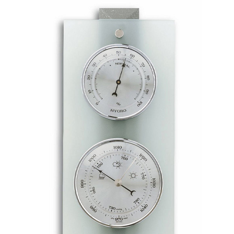 TFA Germany Hadley Analogue Glass Weather Station Grey Glass 39cm 20.1067.17 Top