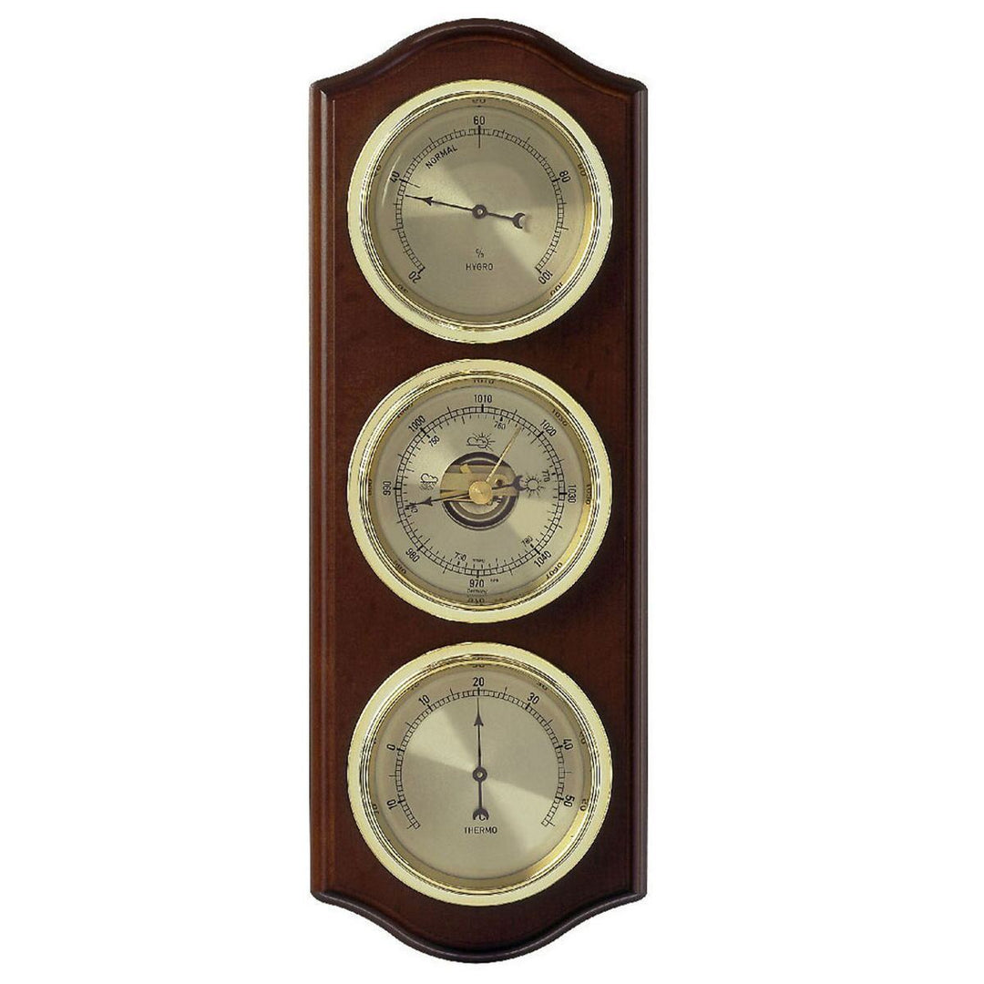 TFA Curved Domatic Weather Station, Walnut Brown, 33cm