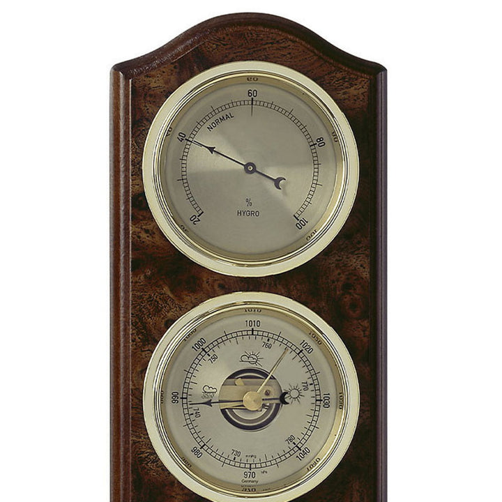 TFA Curved Domatic Weather Station Root Timber Nut Brown 33cm Top 20.1076.20B