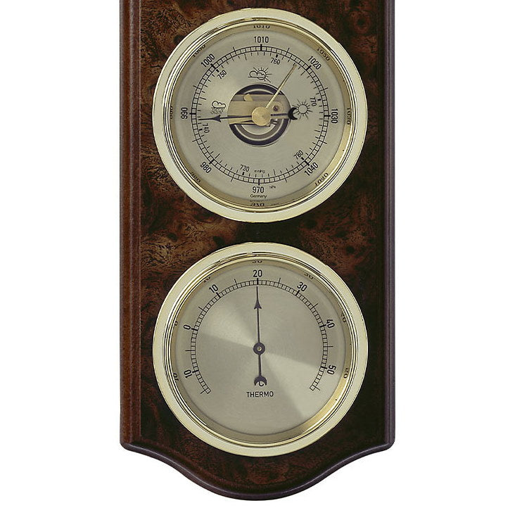 TFA Curved Domatic Weather Station Root Timber Nut Brown 33cm Bottom 20.1076.20B