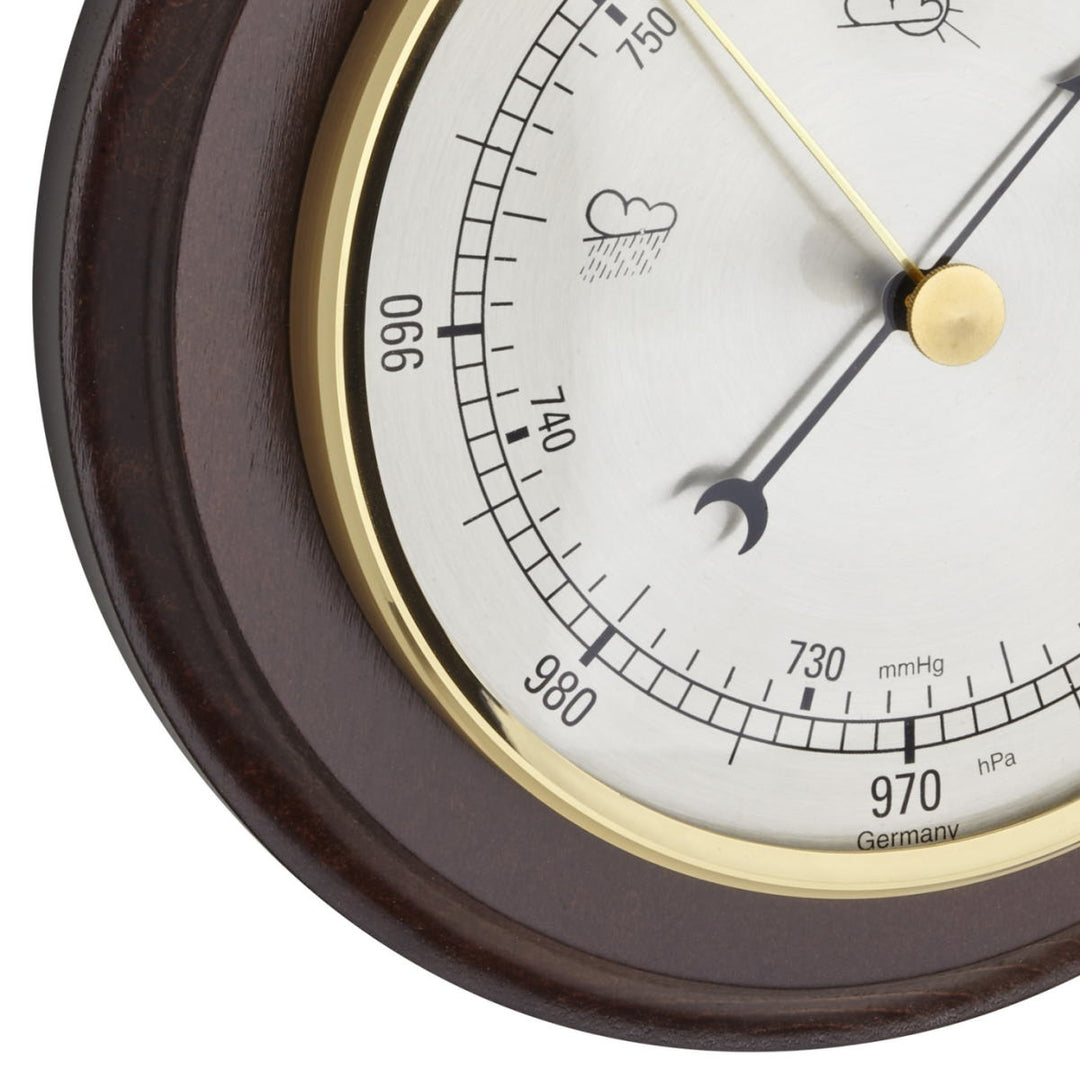 TFA FOB Barometer Walnut Finish 19cm 29.4001 Bottom