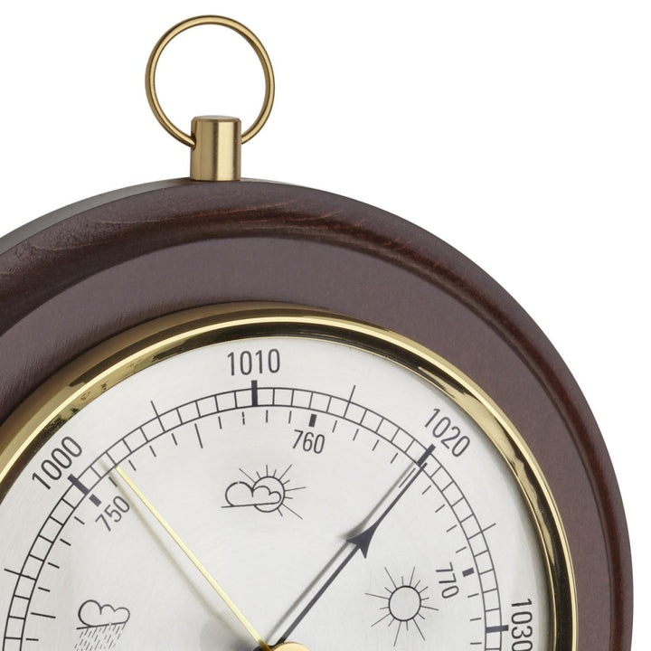 TFA FOB Barometer Walnut Finish 19cm 29.4001 Top