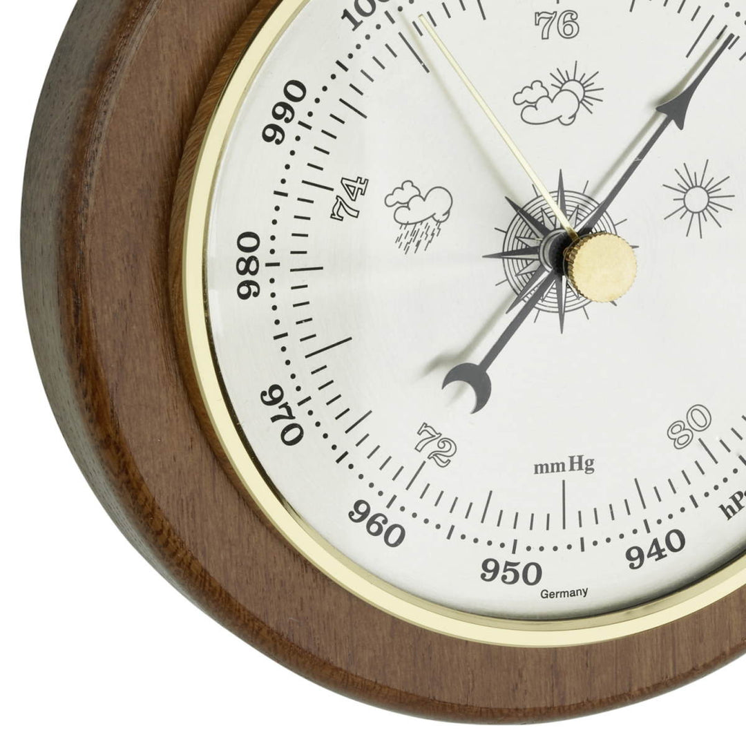 TFA FOB Barometer Solid Oak Finish 13cm 29.4002 - 3