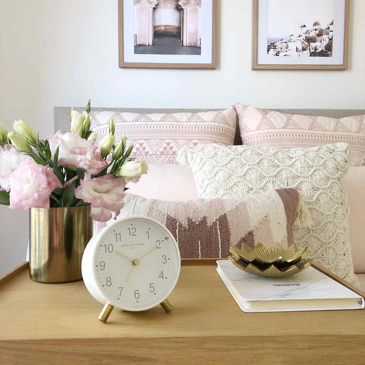 One Six Eight London Maisie Alarm Clock, White, 11cm