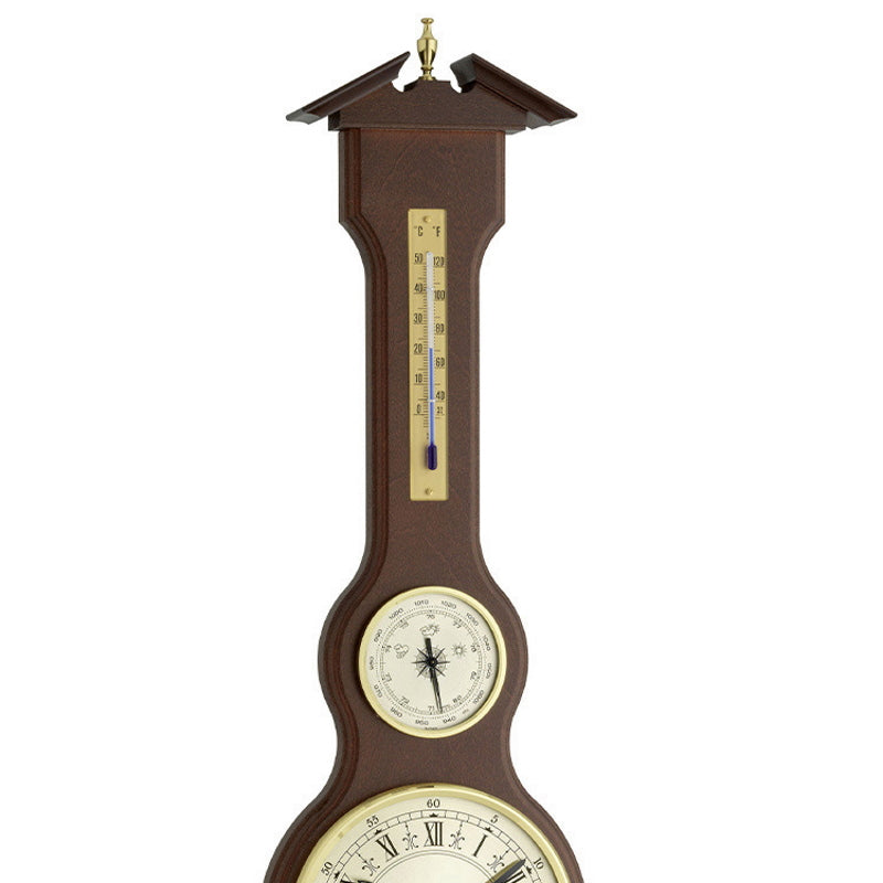 TFA Sheraton Analog Clock Weather Station Mahogany Finish 60cm 45.3004.044 Top