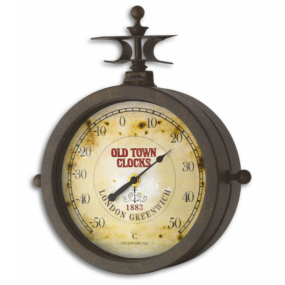 TFA Nostalgia Double Sided Wall Clock And Thermometer 30cm 60.3011 Angle
