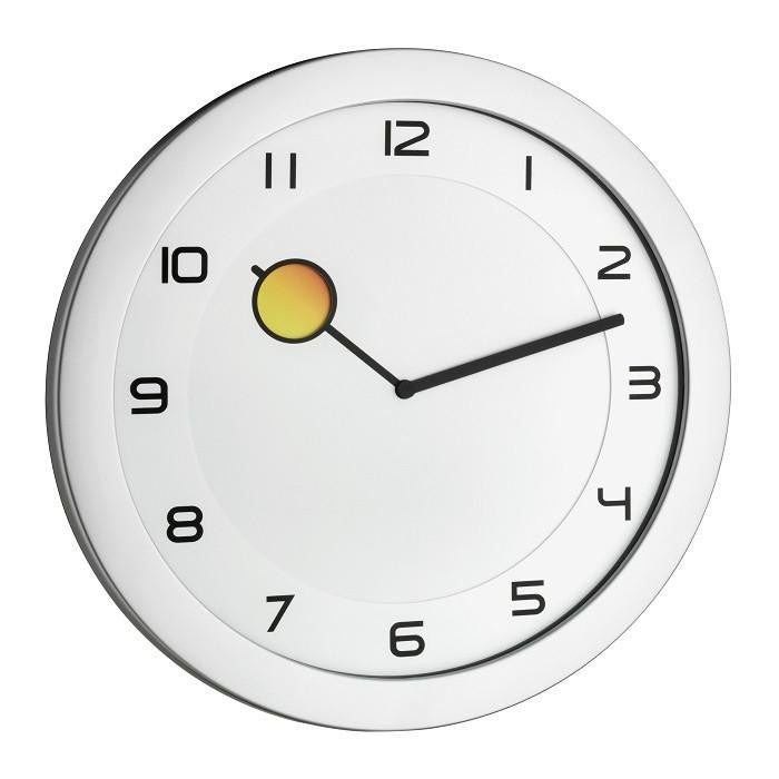 TFA Happy Hour Wall Clock Matt Silver 28cm 60.3028.54