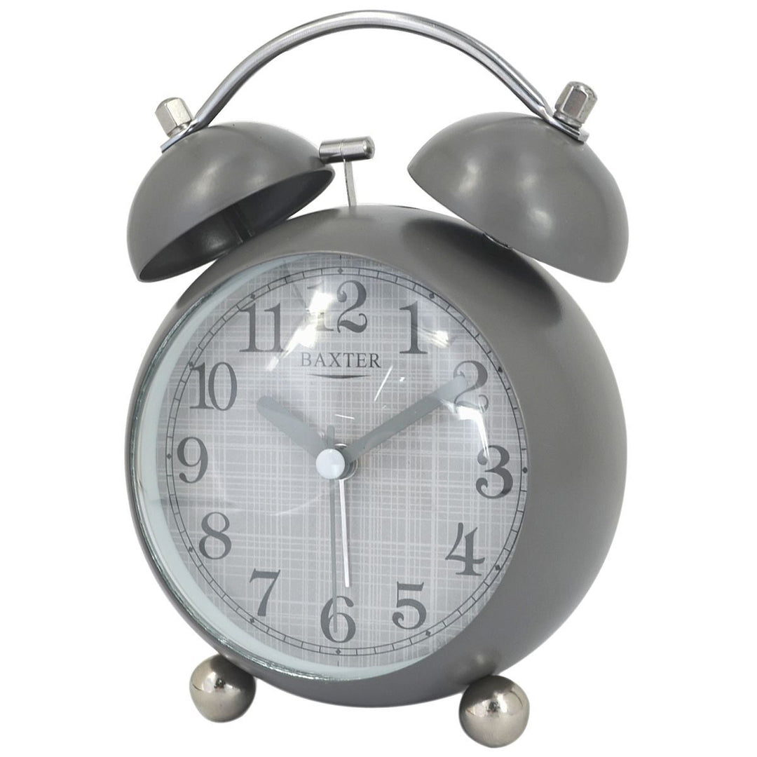 Baxter Billy Bubble Bell Alarm Clock Grey 14cm BB4 GRY 1