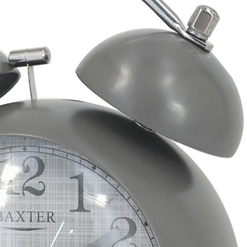 Baxter Billy Bubble Bell Alarm Clock Grey 14cm BB4 GRY 2