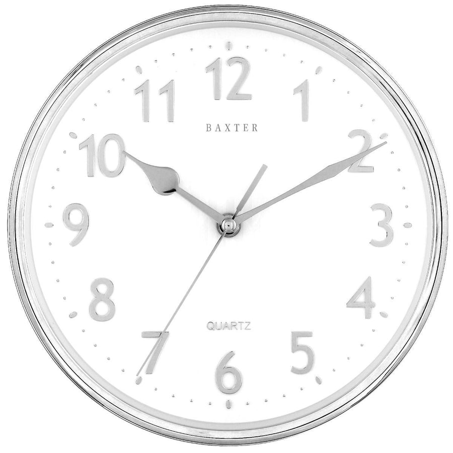 Baxter Brice Wall Clock Silver 25cm PW236 SIL 1