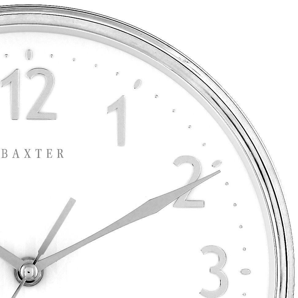 Baxter Brice Wall Clock Silver 25cm PW236 SIL 2