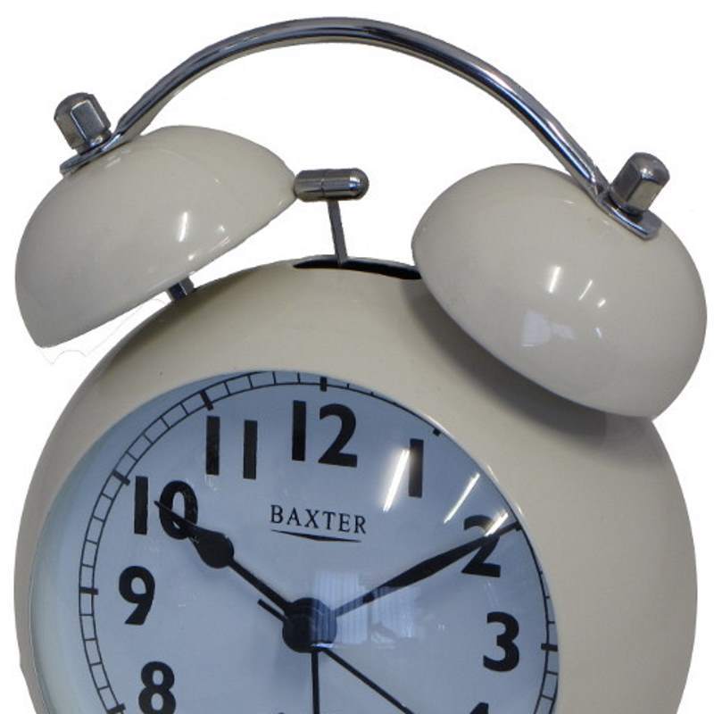 Baxter Bubble Twin Bell Alarm Clock White 11cm BB3 WHT 2
