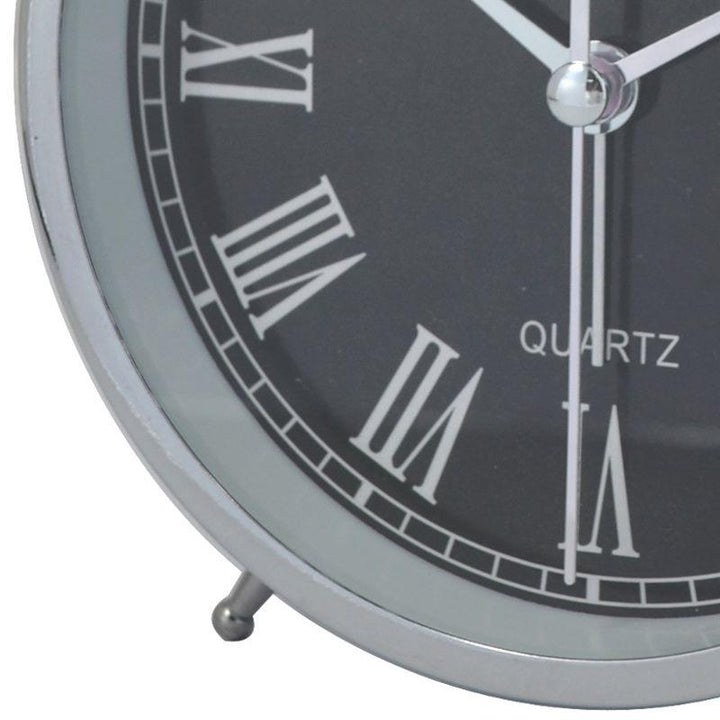 Baxter Delroy Bell Metal Alarm Clock Silver 12cm B4 2SILB 3