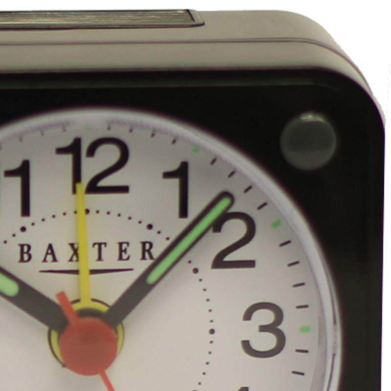 Baxter Four Level Ascending Travel Alarm Clock Black 6cm QKB4619 G 2