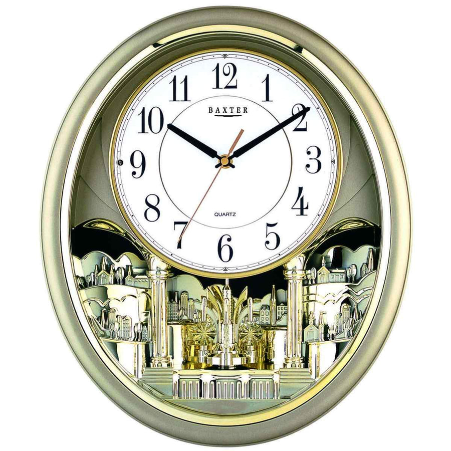 Baxter Musical Wall Clock Gold 43cm PWA020 1