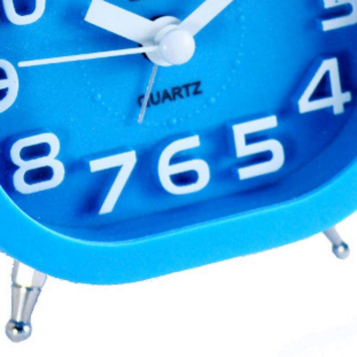 Baxter Oval Twin Bell Alarm Clock Blue 12cm B30 BLU 3