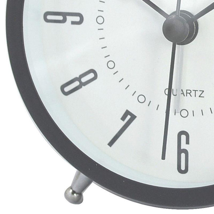 Baxter Ralston Small Bell Metal Alarm Clock Black 9cm B3 2BLK 3