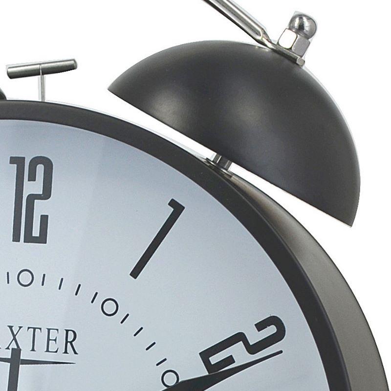 Baxter Rhodey Extra Large Bell Alarm Clock Black 29cm B8 BW 2