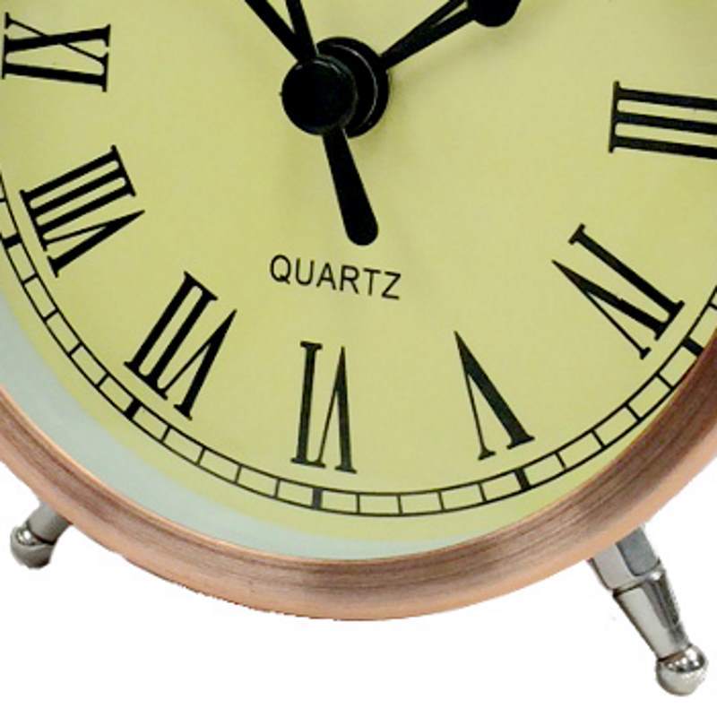 Baxter Twin Bell Roman Alarm Clock Brass 9cm B3 2BRS 3