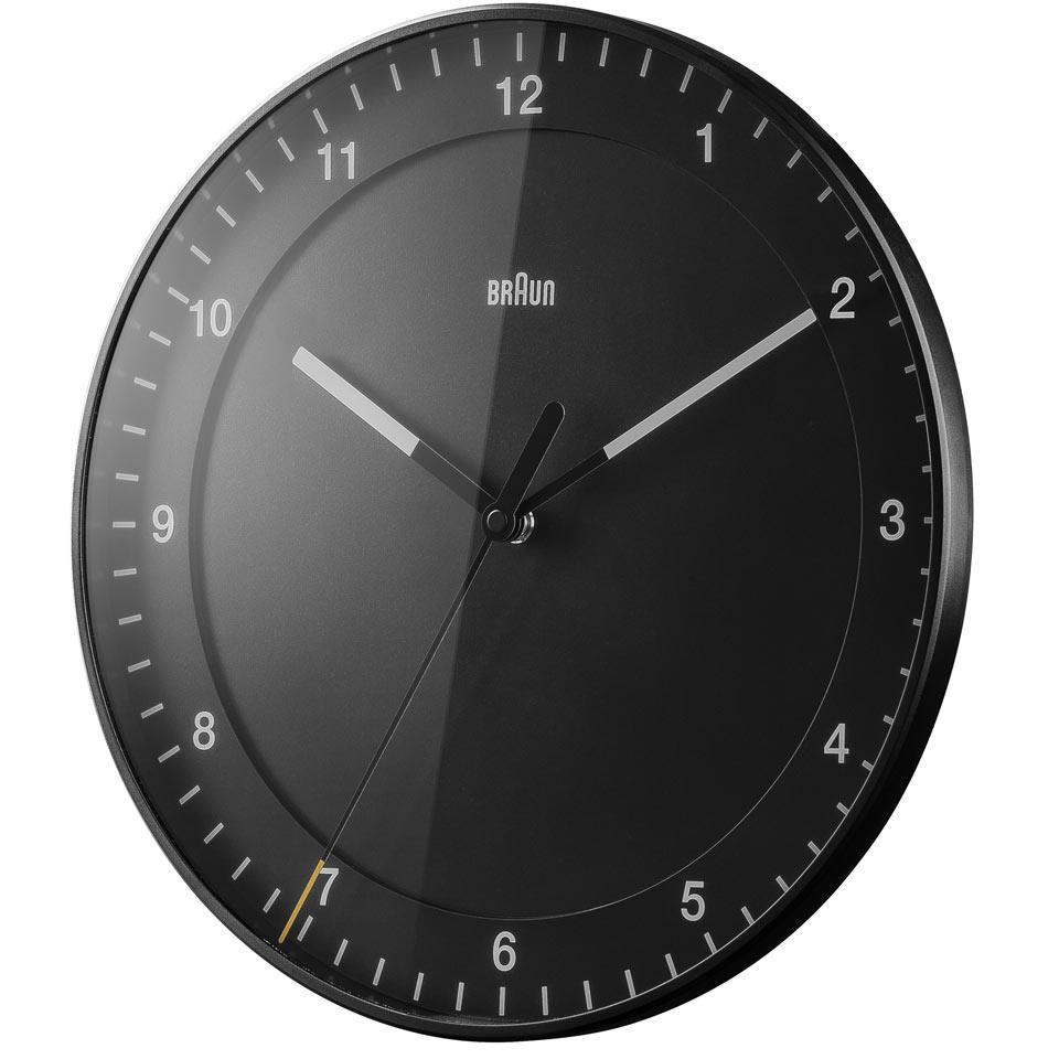 Braun Classic Analogue Wall Clock Black 30cm BC17B 3