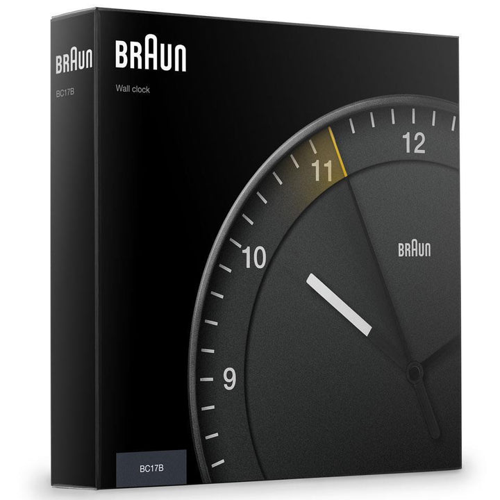 Braun Classic Analogue Wall Clock Black 30cm BC17B 6