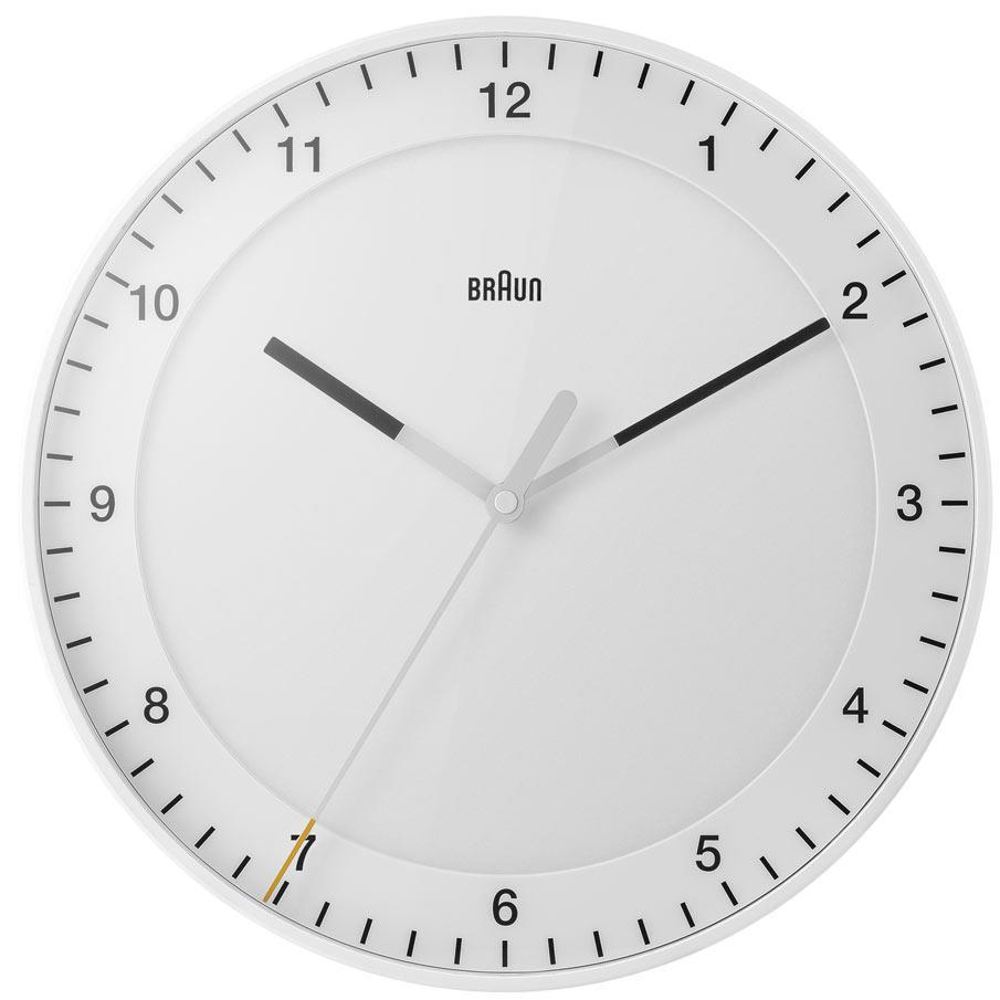 Braun Classic Analogue Wall Clock White 30cm BC17W 1