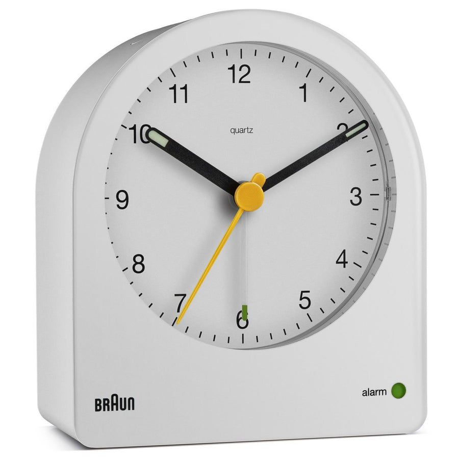Braun Classic Dome Analogue Alarm Clock White 10cm BC22W 1
