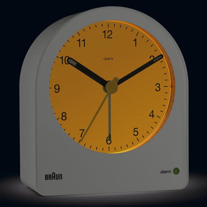 Braun Classic Dome Analogue Alarm Clock White 10cm BC22W 2
