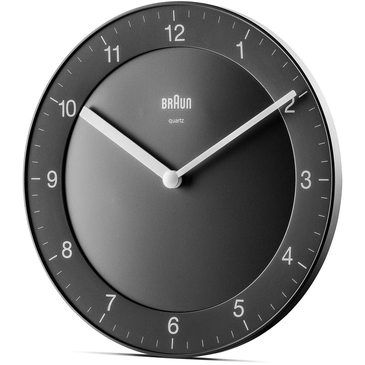 Braun Classic Open Analogue Wall Clock Black 20cm BC06B 2