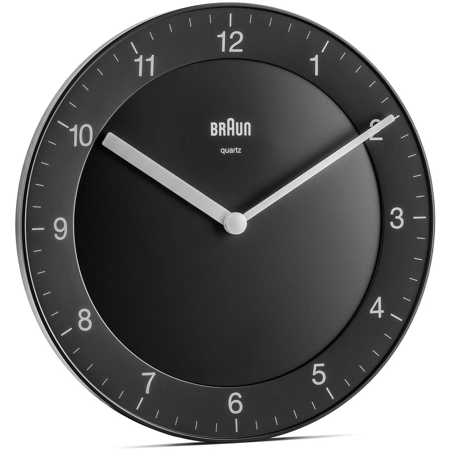 Braun Classic Open Analogue Wall Clock Black 20cm BC06B 3