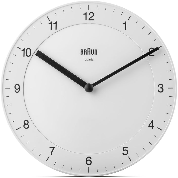 Braun Classic Open Analogue Wall Clock White 20cm BC06W 1