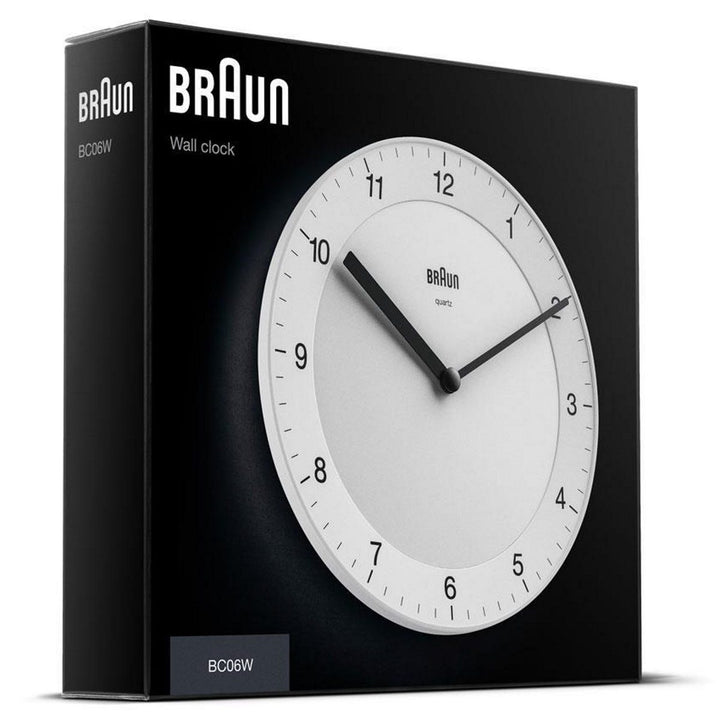 Braun Classic Open Analogue Wall Clock White 20cm BC06W 5