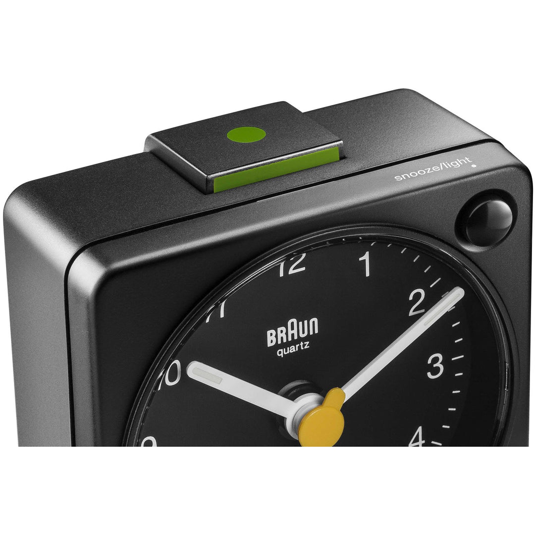 Braun Classic Travel Analogue Alarm Clock Black 6cm BC02XB 6