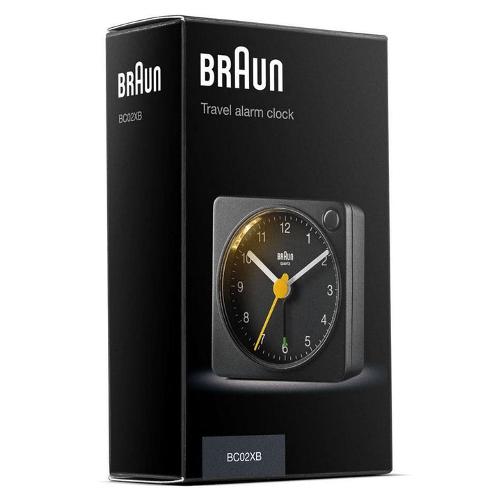 Braun Classic Travel Analogue Alarm Clock Black 6cm BC02XB 7