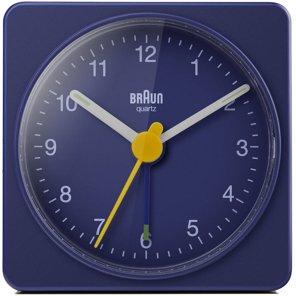 Braun Classic Travel Analogue Alarm Clock Blue 6cm BC02BL 1