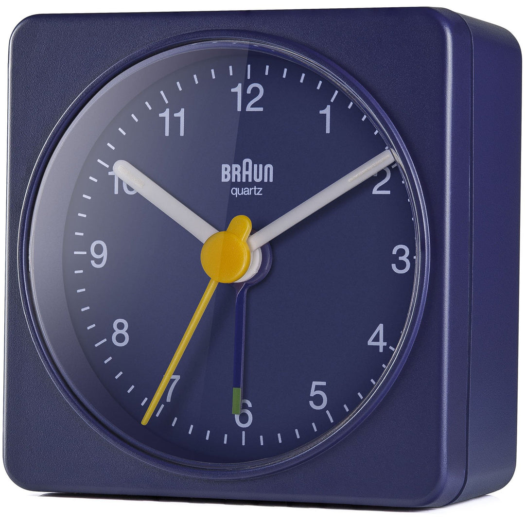 Braun Classic Travel Analogue Alarm Clock Blue 6cm BC02BL 2
