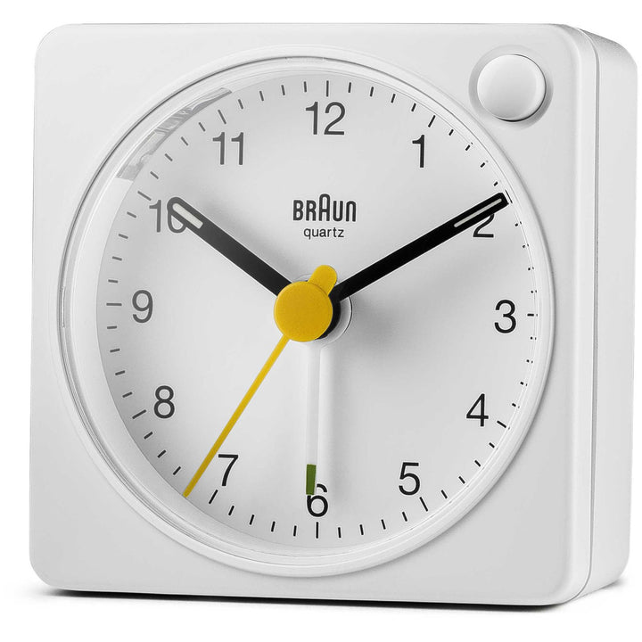 Braun Classic Travel Analogue Alarm Clock White 6cm BC02XW 2