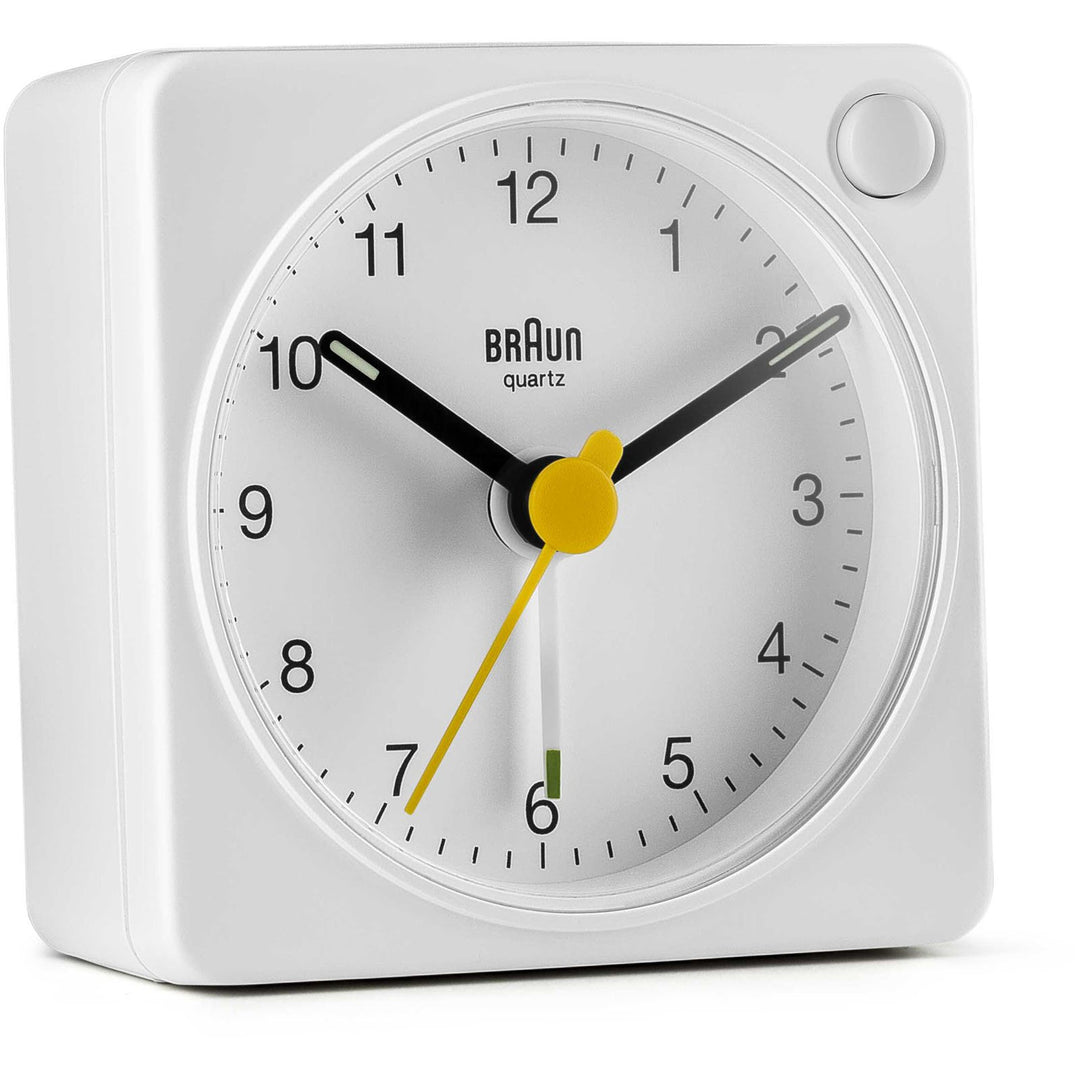 Braun Classic Travel Analogue Alarm Clock White 6cm BC02XW 3