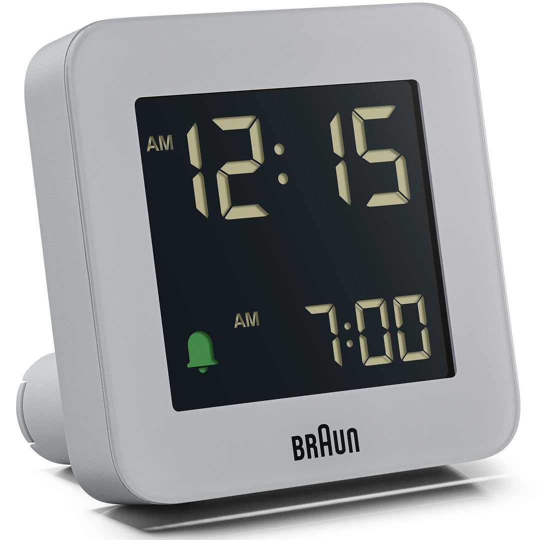 Braun Digital Alarm Clock Grey 8cm BC09G 1