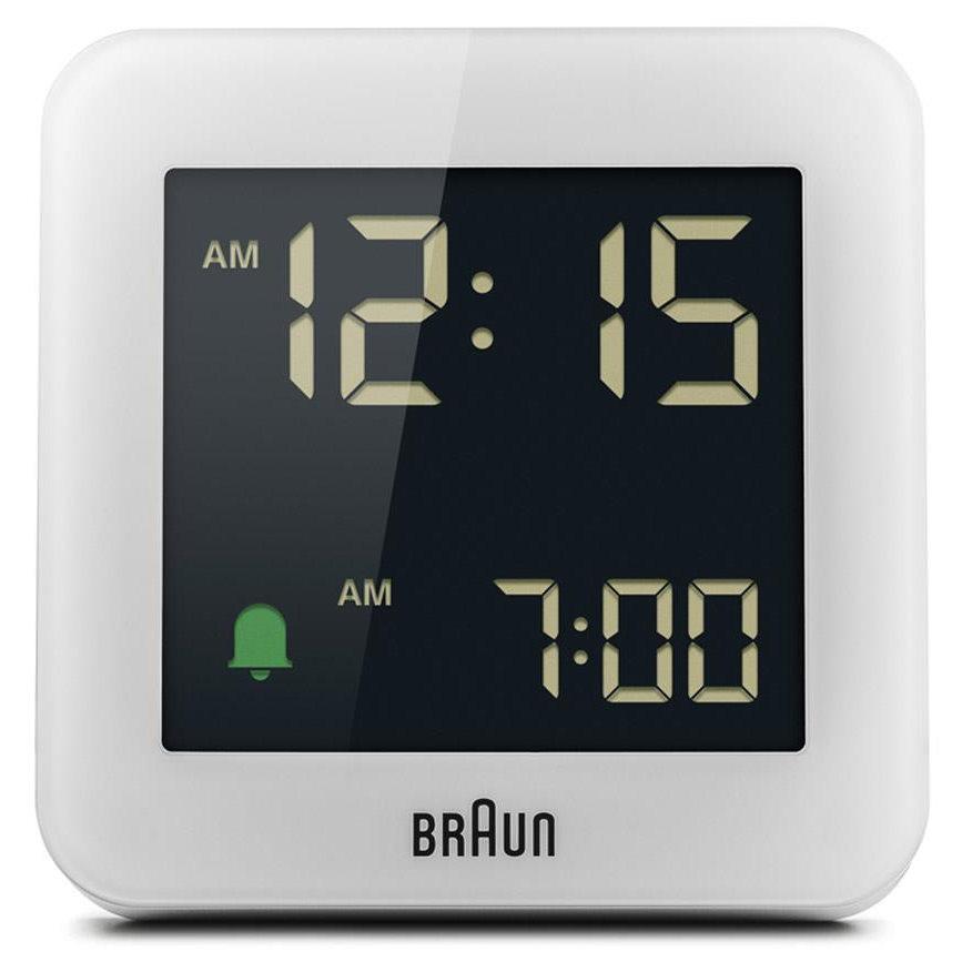 Braun Digital Alarm Clock White 8cm BC09W 2