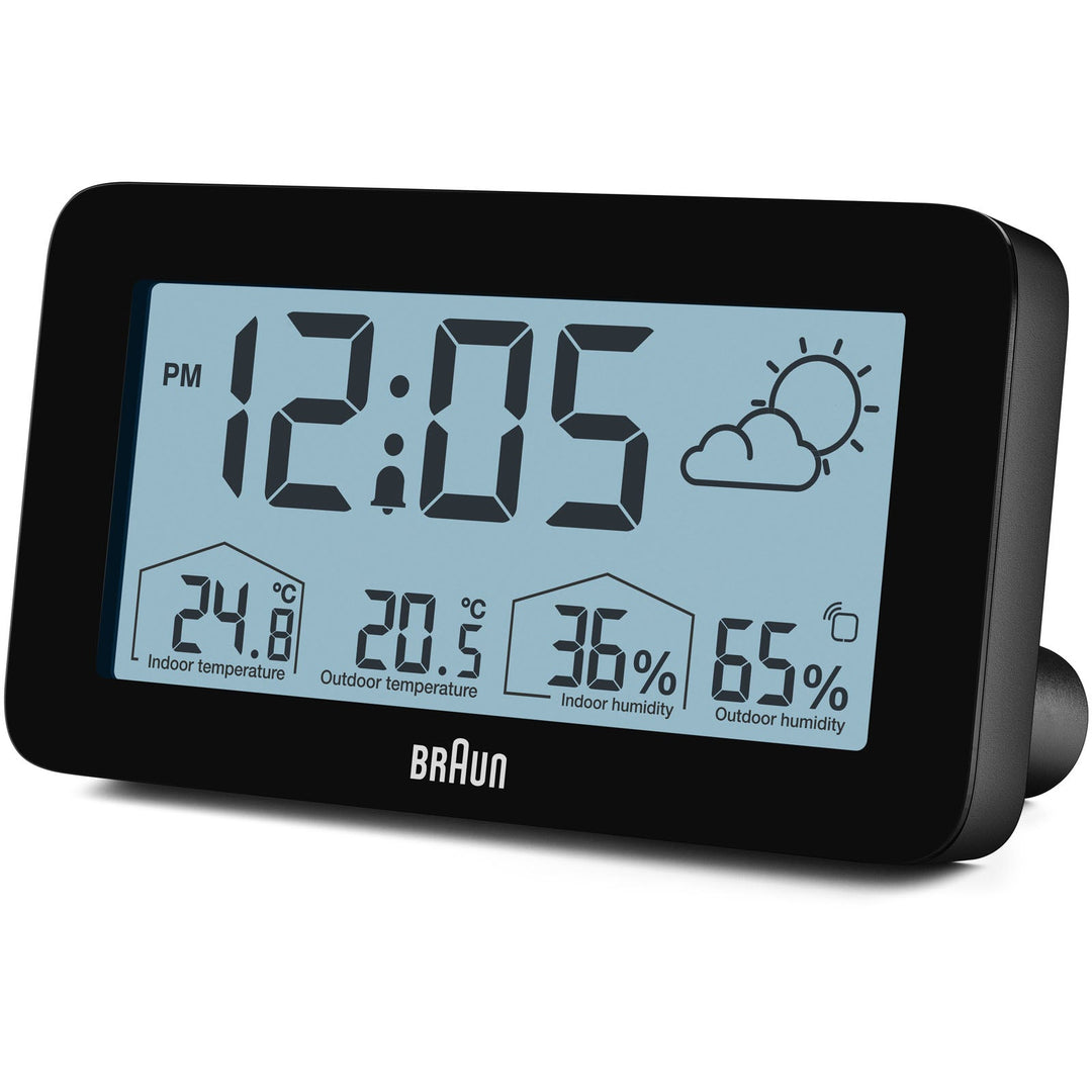 Braun Digital Weather Station Alarm Clock Black 14cm BC13BP 6